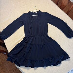 Elegant Navy Blue Dress - impeccable pig